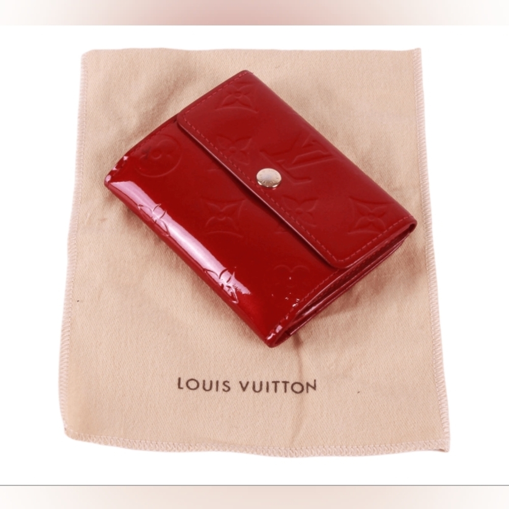 Louis Vuitton Red Monogram Vernis Ludlow Coin Purse